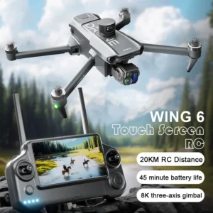 Hot Selling Wing 6 Professional Aerial GPS Drone 8K Long Endurance Three Axis Gimbal Remote-Controll Aircraft Mini Drone Toy