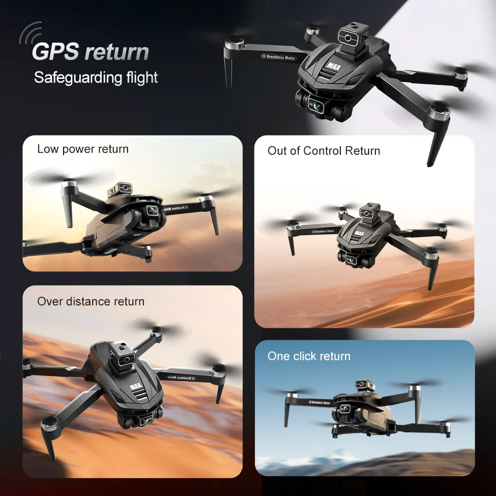 2025 Mini Drone 8K Professional HD Dual Cameras V168 Max Foldable Outdoor Drones Long Range WIFI FPV App RC Control Portable - Image 2