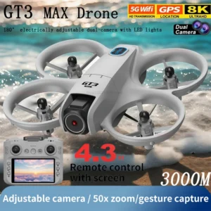 NEW Drones GT3 GPS 8K Professional HD 180° Dual Cameras 5G WIFI Brushless Motors Obstacle Avoidance FPV Foldable Quadcopter Toys
