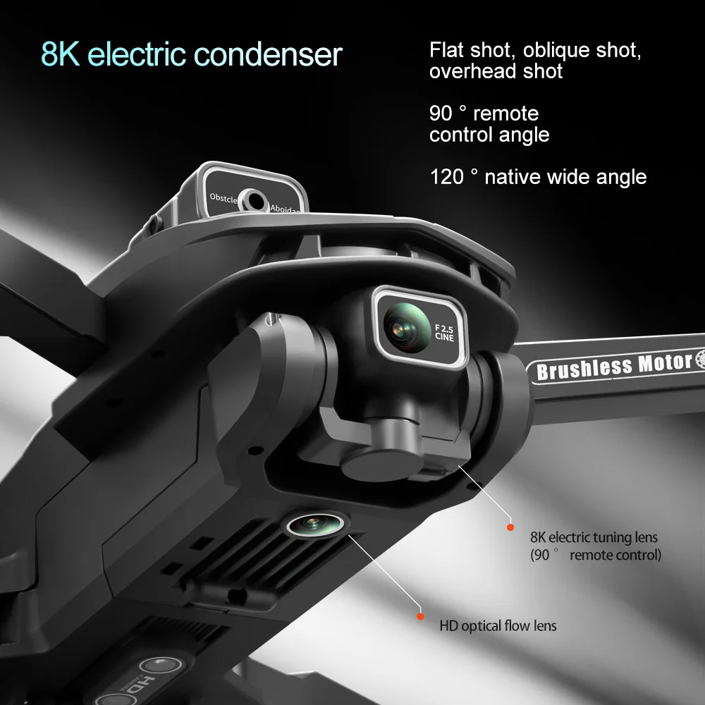 2025 Mini Drone 8K Professional HD Dual Cameras V168 Max Foldable Outdoor Drones Long Range WIFI FPV App RC Control Portable - Image 3