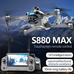 S880 Aerial Photography Fishing Drone with Touch Remote Control 8K Camera 3-Axis Gimbal Night Shooting Obstacle Avoid GPS Return