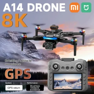 Mijia A14 Brushless Drone Triple HD Camera WiFi FPV Folding Arm Night Flight Light Remote Control Quadcopter Photography Toy
