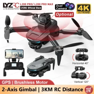 LYZRC L200 PRO/PRO MAX 2-Axis Gimbal Drone GPS Brushless Motor 4K HD Profesional FPV Quadcopter 360° Obstacle Avoidance RC Drone