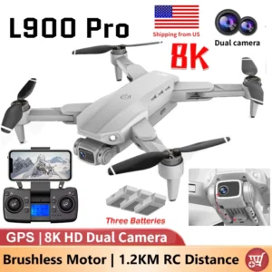 L900 PRO GPS Drone 8K Professional HD Dual Camera 5G WIFI Brushless Motor FPV Quadcopter Foldable Aerial Photography Drone